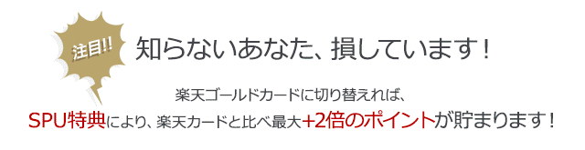 楽天ゴールドカードの特典